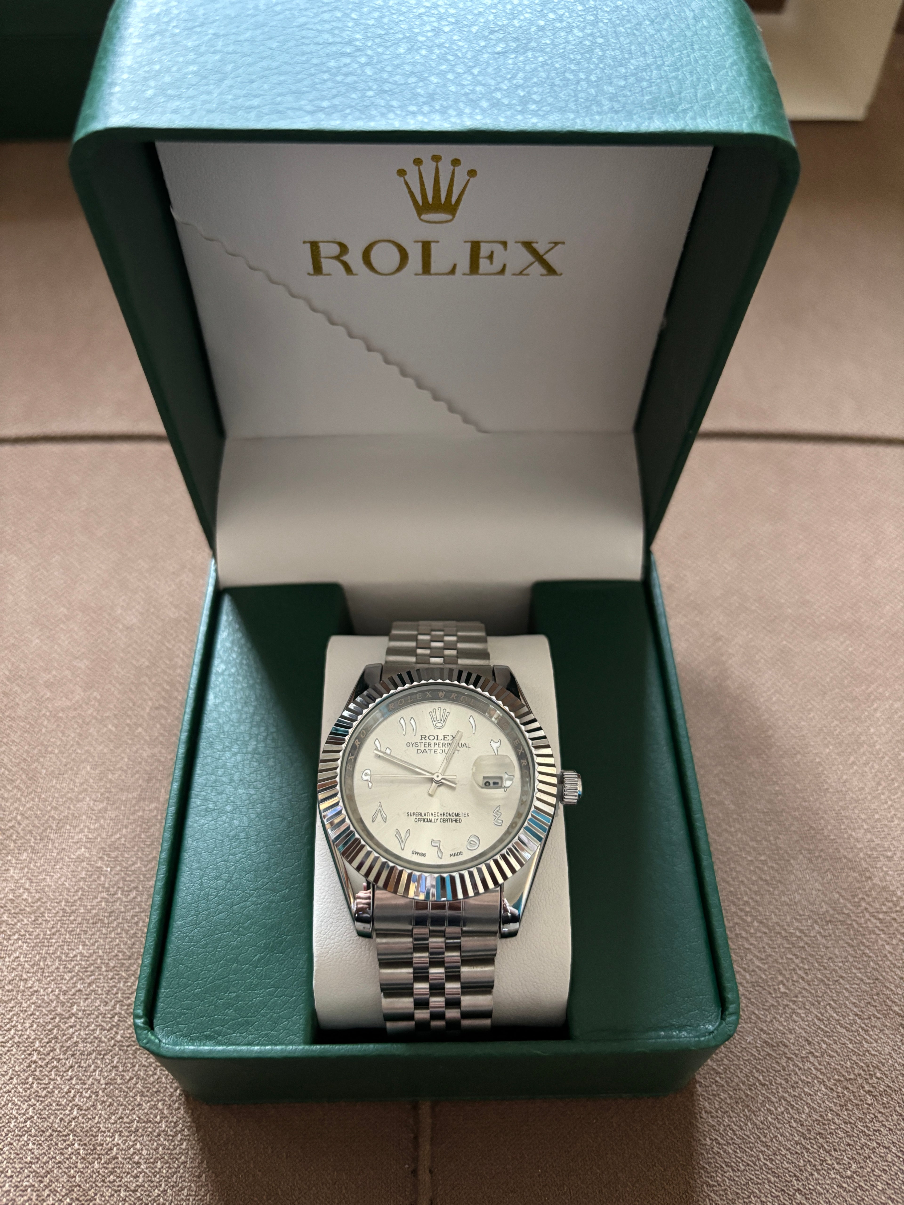 Oyster Perpetual Date Just  - White Sunburst